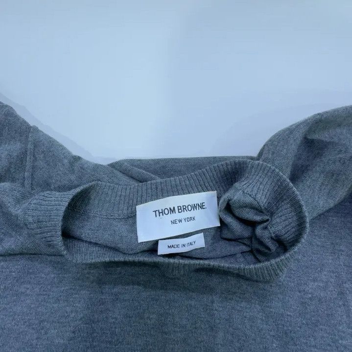 Thom Browne Thom Browne Gray Striped Long Sleeve Sweater Size US M / EU 48-50 / 2 - 7 Thumbnail