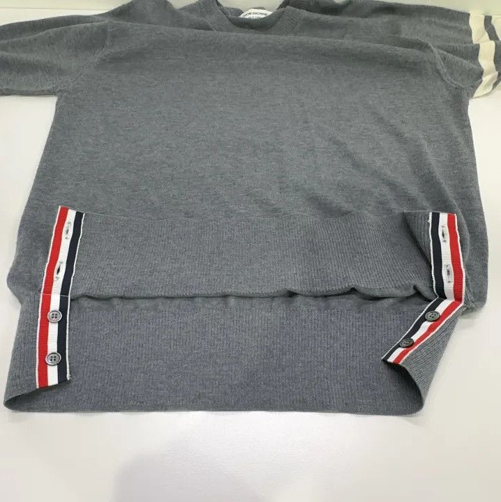 Thom Browne Thom Browne Gray Striped Long Sleeve Sweater Size US M / EU 48-50 / 2 - 10 Thumbnail