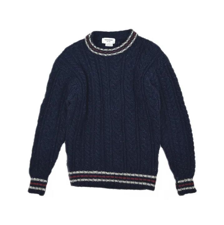 Thom Browne Thom Browne Ribbed Knit Sweater for Men Size US M / EU 48-50 / 2 - 2 Thumbnail