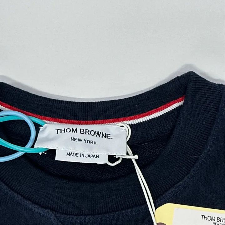 Thom Browne Thom Browne Classic Navy Blue Sweatshirt for Men Size US S / EU 44-46 / 1 - 4 Thumbnail