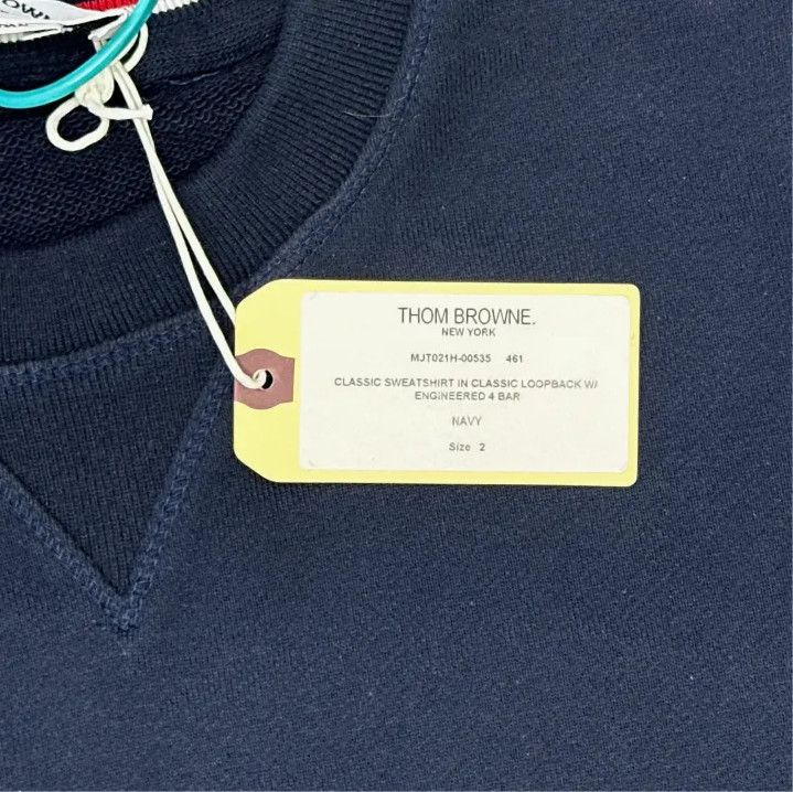 Thom Browne Thom Browne Classic Navy Blue Sweatshirt for Men Size US S / EU 44-46 / 1 - 3 Thumbnail