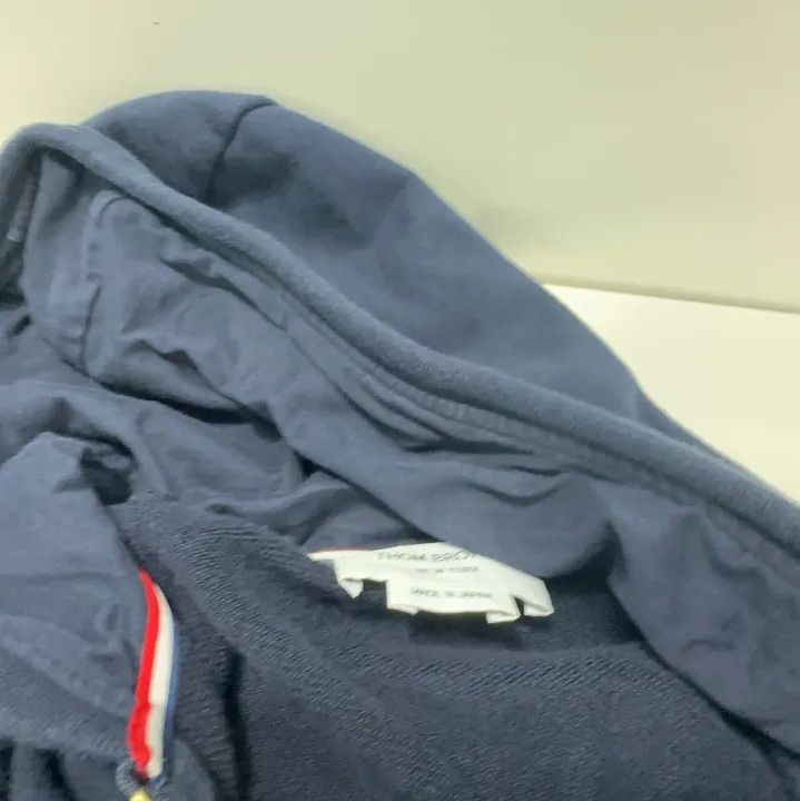 Thom Browne Thom Browne Classic Navy Hoodie with Stripes Size US S / EU 44-46 / 1 - 6 Thumbnail