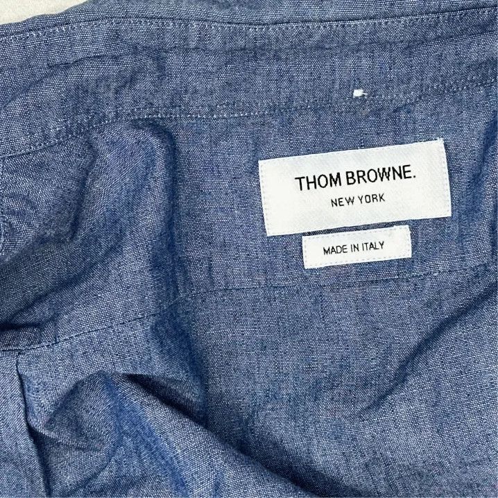 Thom Browne Thom Browne Classic Four Stripe Button-Up Shirt Size US S / EU 44-46 / 1 - 2 Thumbnail