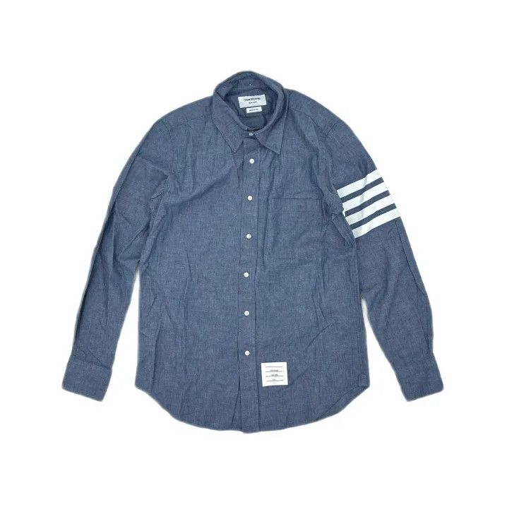 Thom Browne Thom Browne Classic Striped Long Sleeve Shirt Size US S / EU 44-46 / 1 - 2 Thumbnail
