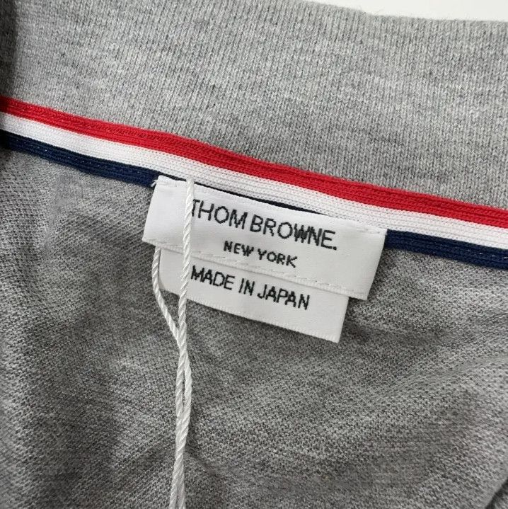 Thom Browne Thom Browne Men's Light Gray Short Sleeve Polo Shirt Size US M / EU 48-50 / 2 - 6 Thumbnail