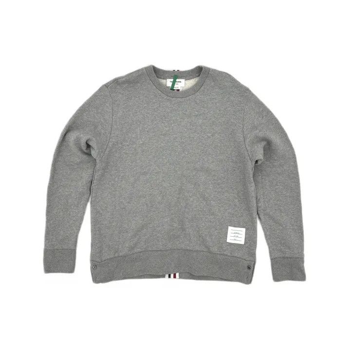Thom Browne Thom Browne Gray Crewneck Long Sleeve Sweatshirt Size US S / EU 44-46 / 1 - 2 Thumbnail