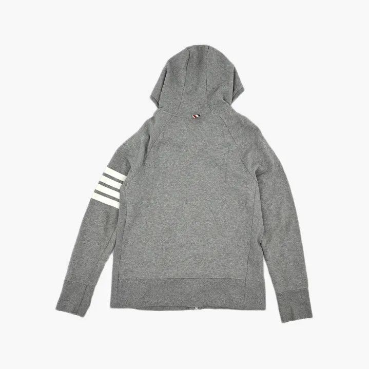 Thom Browne Thom Browne Classic Gray Hoodie with Four Stripes Size US XL / EU 56 / 4 - 3 Thumbnail