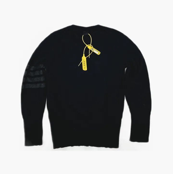 Thom Browne Thom Browne Black Long Sleeve Wool Sweater Size US S / EU 44-46 / 1 - 3 Thumbnail