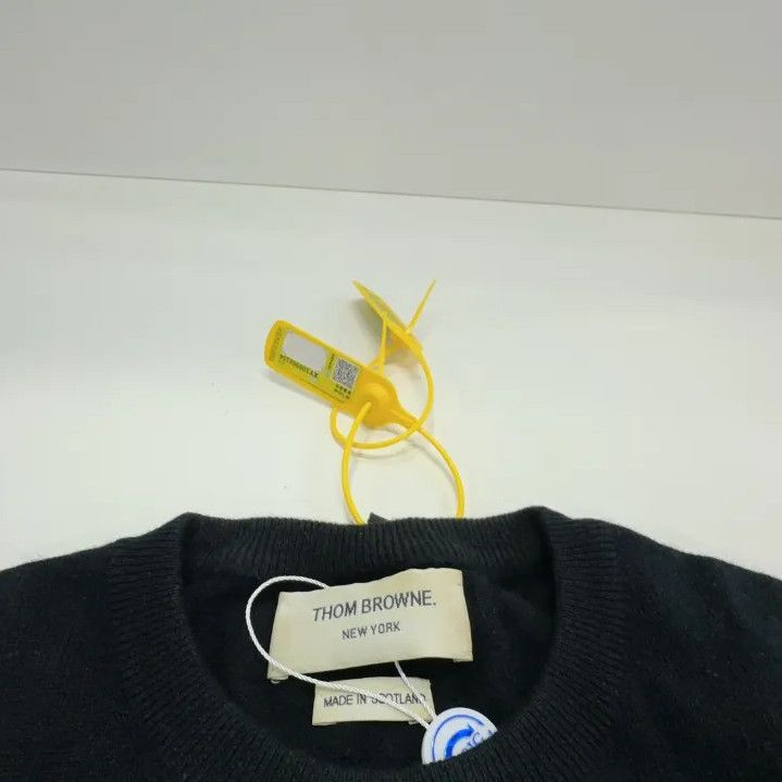 Thom Browne Thom Browne Black Long Sleeve Wool Sweater Size US S / EU 44-46 / 1 - 4 Thumbnail