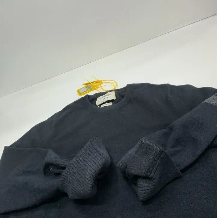 Thom Browne Thom Browne Black Long Sleeve Wool Sweater Size US S / EU 44-46 / 1 - 11 Thumbnail