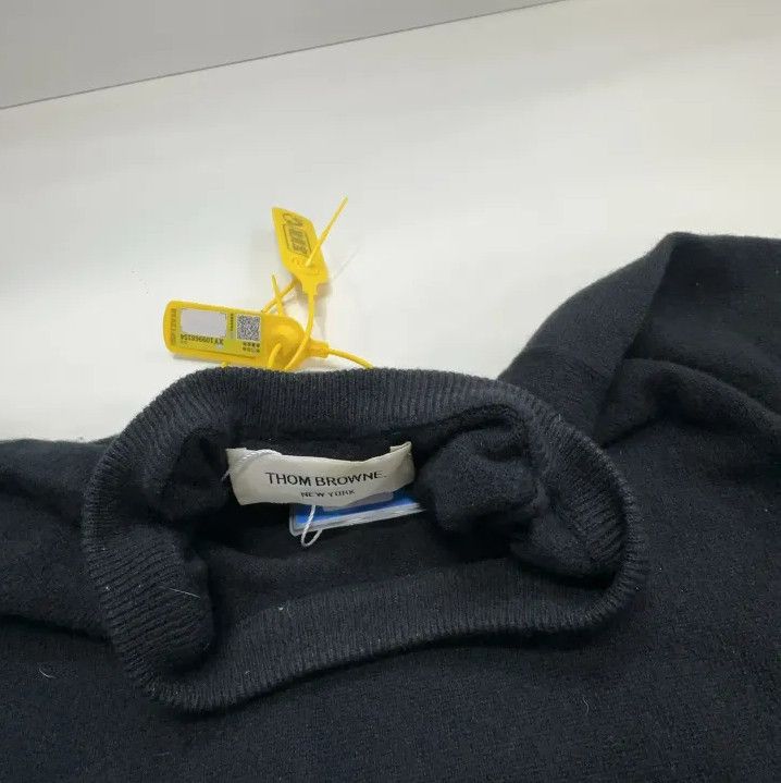 Thom Browne Thom Browne Black Long Sleeve Wool Sweater Size US S / EU 44-46 / 1 - 7 Thumbnail