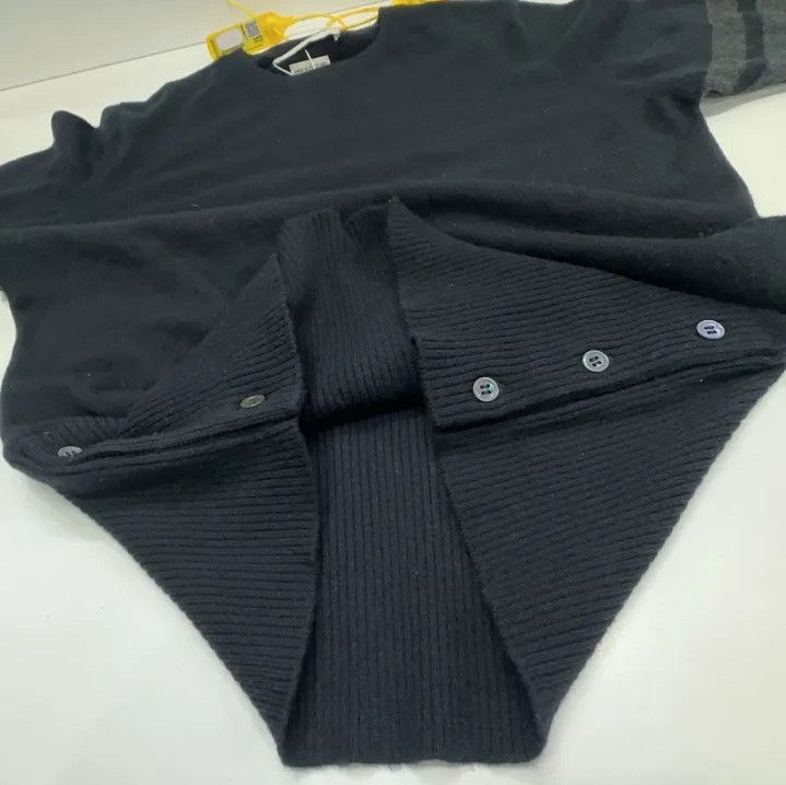 Thom Browne Thom Browne Black Long Sleeve Wool Sweater Size US S / EU 44-46 / 1 - 9 Thumbnail