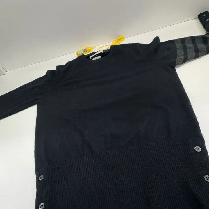 Thom Browne Thom Browne Black Long Sleeve Wool Sweater Size US S / EU 44-46 / 1 - 8 Thumbnail