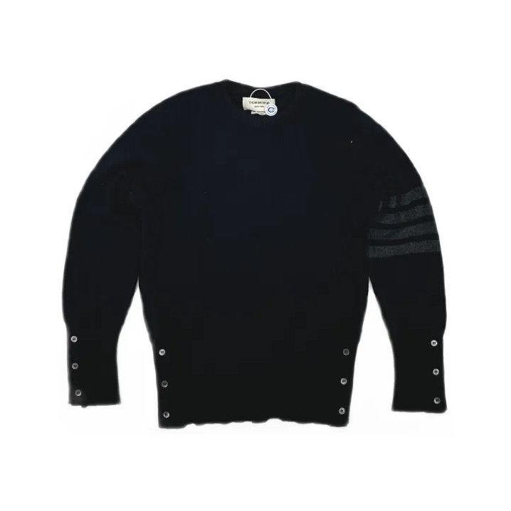 Thom Browne Thom Browne Black Long Sleeve Wool Sweater Size US S / EU 44-46 / 1 - 2 Thumbnail