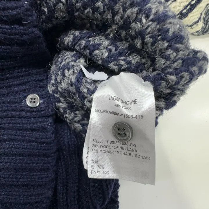 Thom Browne Thom Browne Navy Blue Striped Knit Sweater Size US M / EU 48-50 / 2 - 4 Thumbnail