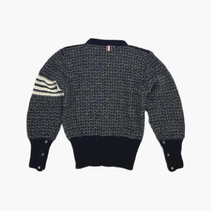 Thom Browne Thom Browne Navy Blue Striped Knit Sweater Size US M / EU 48-50 / 2 - 3 Thumbnail