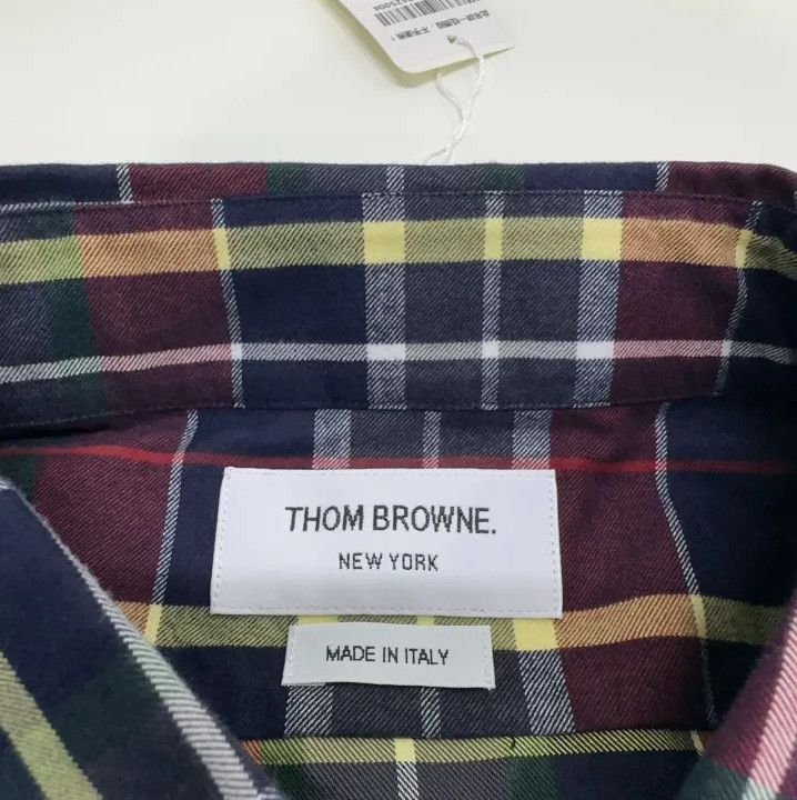 Thom Browne Thom Browne Blue Plaid Long Sleeve Shirt Size US S / EU 44-46 / 1 - 7 Thumbnail