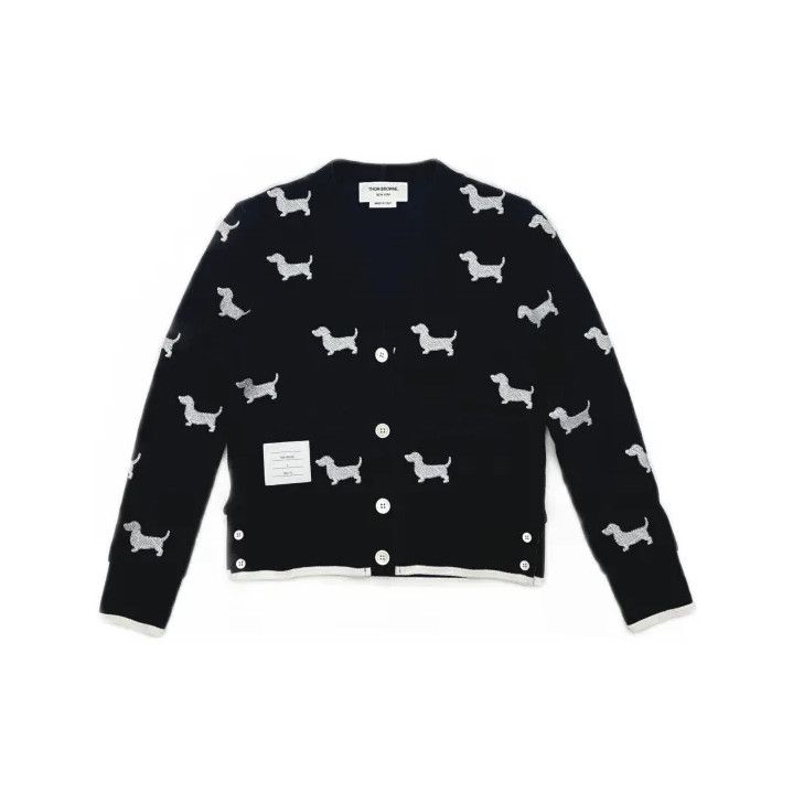 Thom Browne Thom Browne Dog Pattern Knit Cardigan Size US S / EU 44-46 / 1 - 2 Thumbnail
