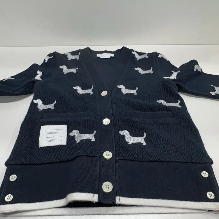 Thom Browne Thom Browne Dog Pattern Knit Cardigan Size US S / EU 44-46 / 1 - 10 Thumbnail