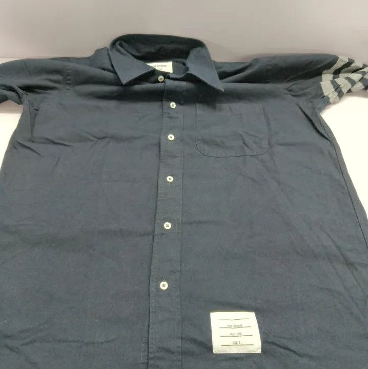 Thom Browne Thom Browne Classic Blue Long Sleeve Shirt Size US M / EU 48-50 / 2 - 13 Thumbnail