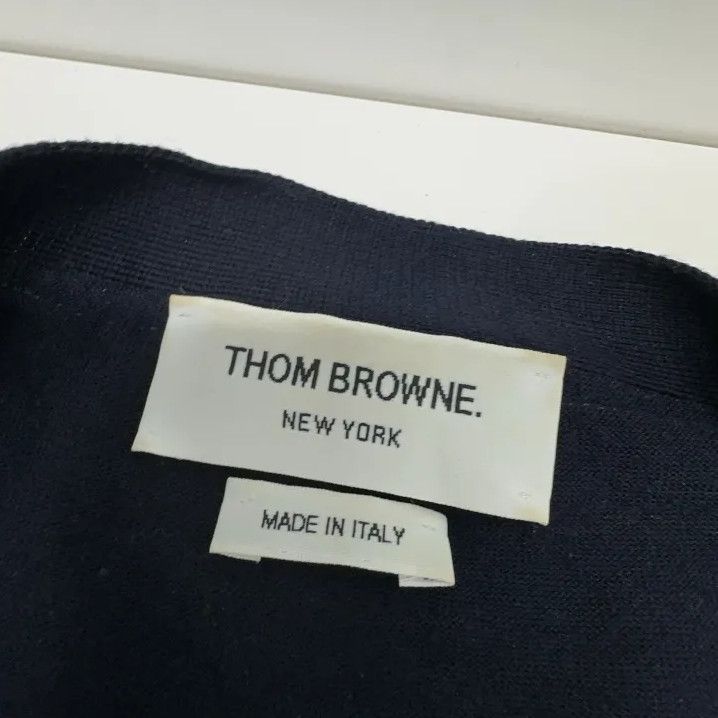 Thom Browne Thom Browne Classic V-Neck Cardigan in Blue Size US M / EU 48-50 / 2 - 5 Thumbnail