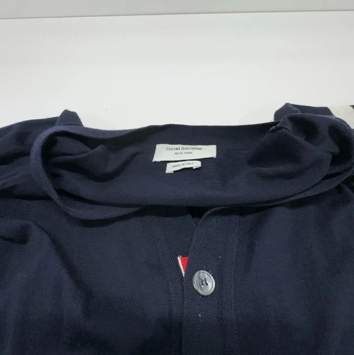 Thom Browne Thom Browne Classic V-Neck Cardigan in Blue Size US M / EU 48-50 / 2 - 6 Thumbnail