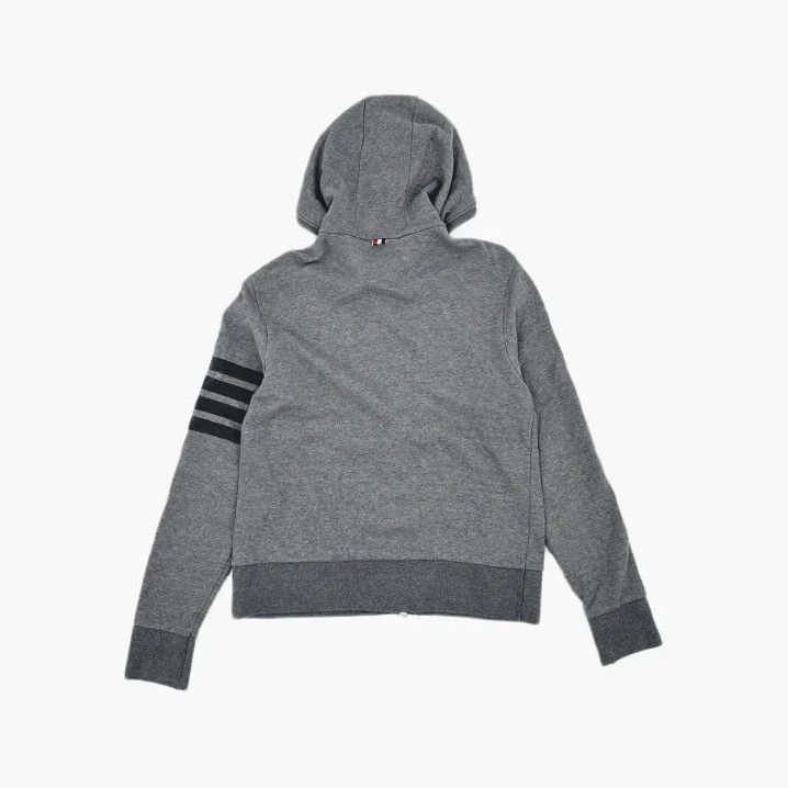 Thom Browne Thom Browne Classic Grey Hooded Zip Sweatshirt Size US M / EU 48-50 / 2 - 3 Thumbnail
