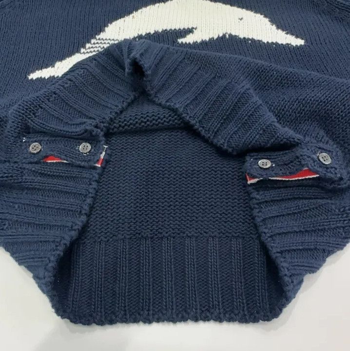 Thom Browne Thom Browne Navy Blue Dolphin Knit Sweater Size US M / EU 48-50 / 2 - 10 Thumbnail