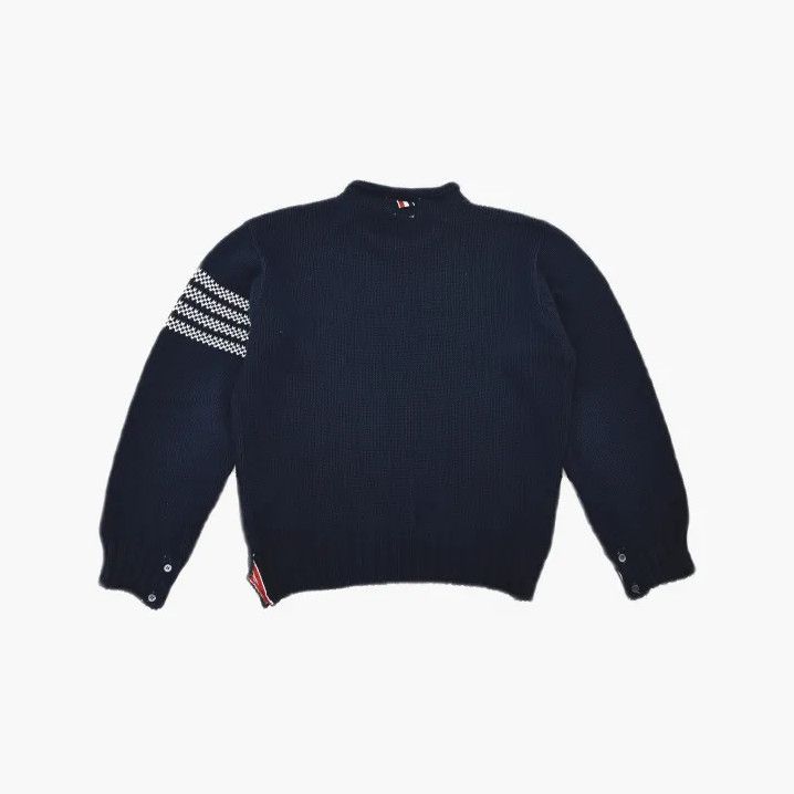 Thom Browne Thom Browne Navy Blue Dolphin Knit Sweater Size US M / EU 48-50 / 2 - 3 Thumbnail