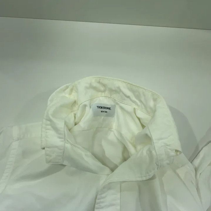 Thom Browne Thom Browne White Casual Long Sleeve Shirt Size US M / EU 48-50 / 2 - 6 Thumbnail