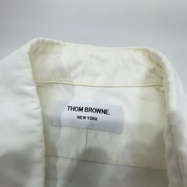 Thom Browne Thom Browne White Casual Long Sleeve Shirt Size US M / EU 48-50 / 2 - 4 Thumbnail