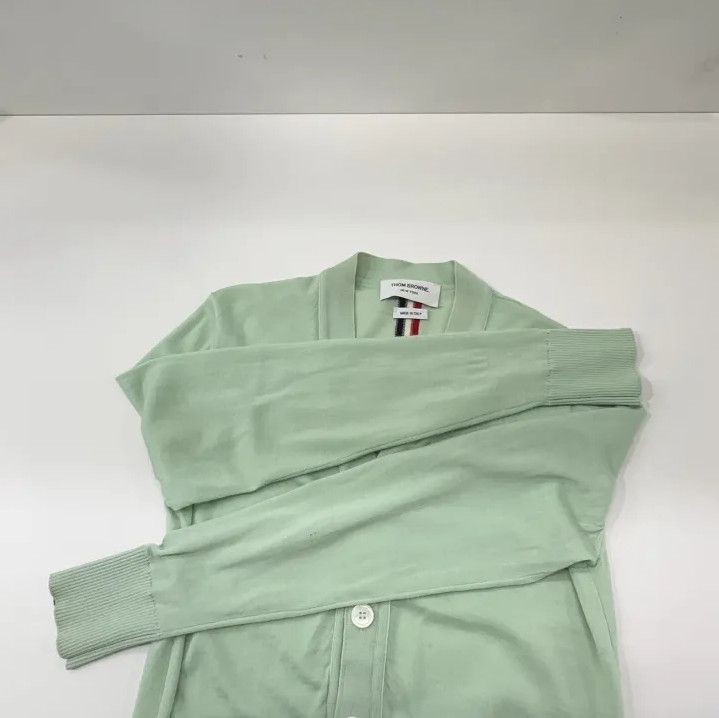 Thom Browne Thom Browne Green V-Neck Wool Cardigan Sweater Size US M / EU 48-50 / 2 - 9 Thumbnail