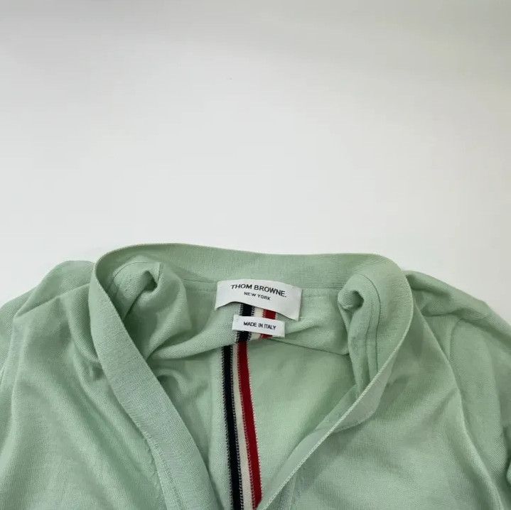 Thom Browne Thom Browne Green V-Neck Wool Cardigan Sweater Size US M / EU 48-50 / 2 - 6 Thumbnail