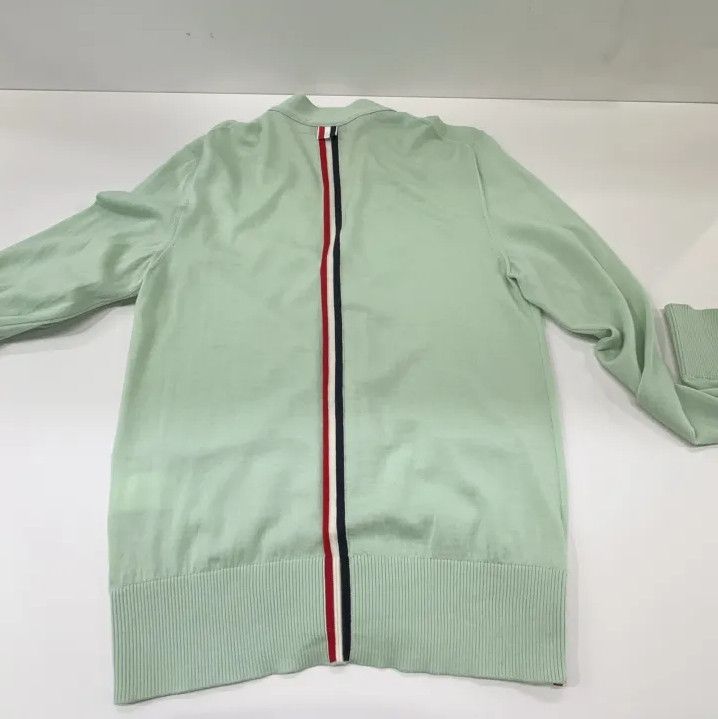Thom Browne Thom Browne Green V-Neck Wool Cardigan Sweater Size US M / EU 48-50 / 2 - 11 Thumbnail