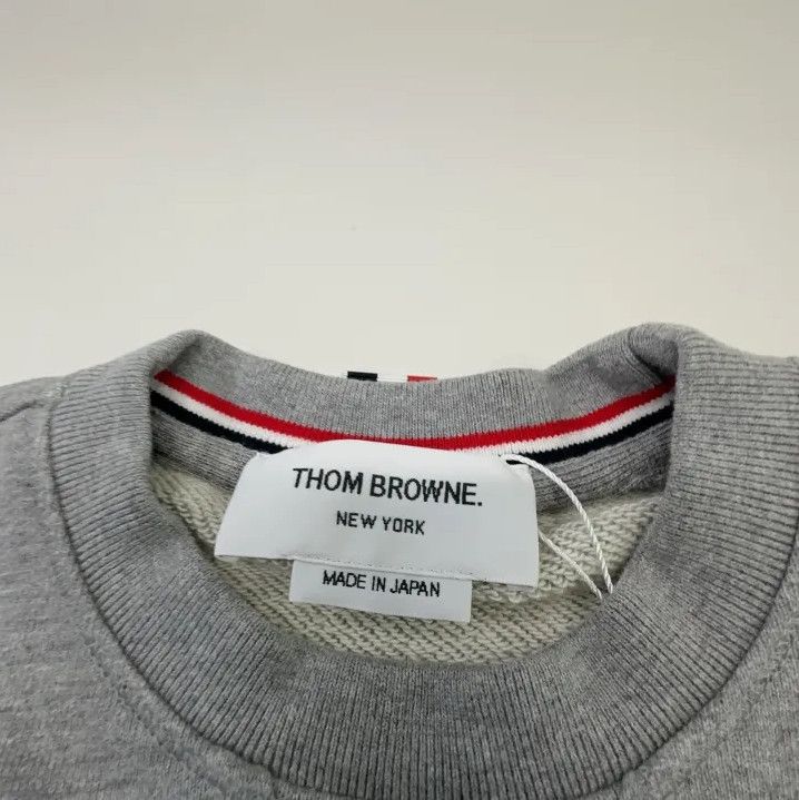 Thom Browne Thom Browne Classic Grey Striped Crewneck Sweatshirt Size US M / EU 48-50 / 2 - 4 Thumbnail