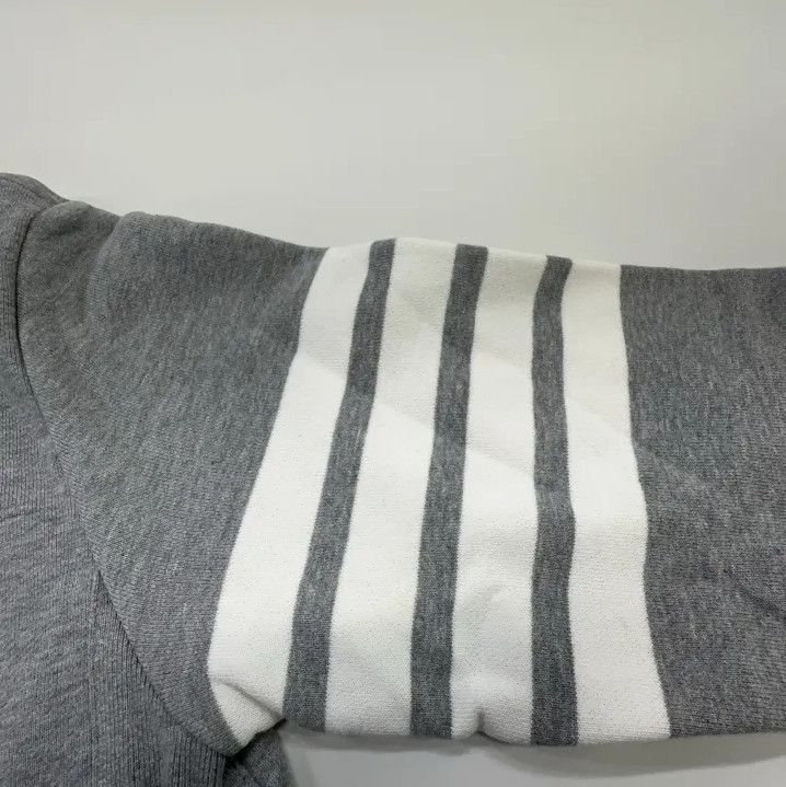 Thom Browne Thom Browne Classic Grey Striped Crewneck Sweatshirt Size US M / EU 48-50 / 2 - 7 Thumbnail