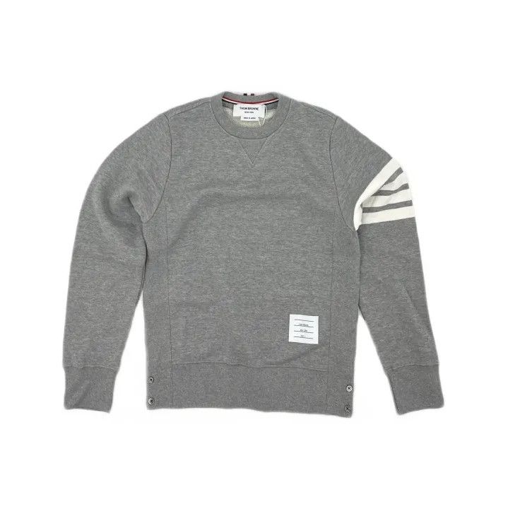 Thom Browne Thom Browne Classic Grey Striped Crewneck Sweatshirt Size US M / EU 48-50 / 2 - 2 Thumbnail