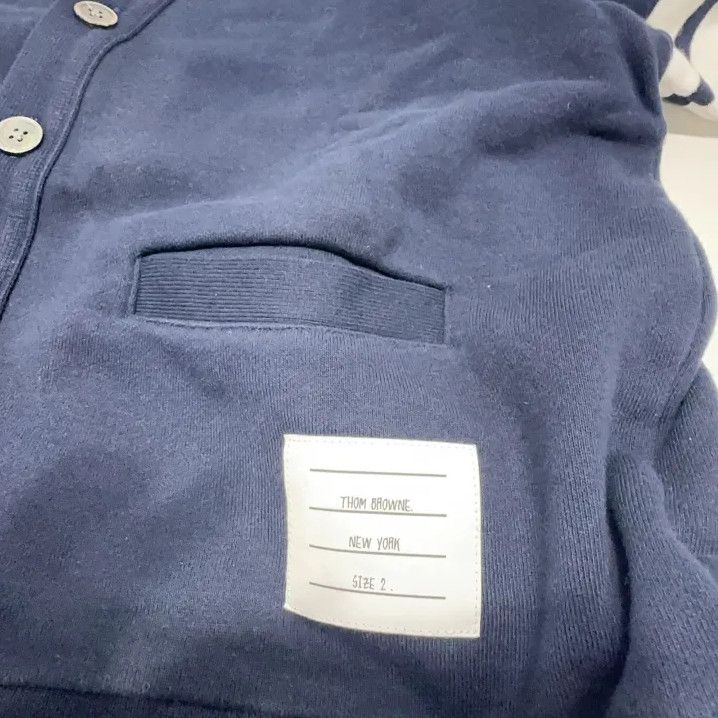 Thom Browne Thom Browne Classic V-Neck Cotton Knit Sweater Size US S / EU 44-46 / 1 - 6 Thumbnail