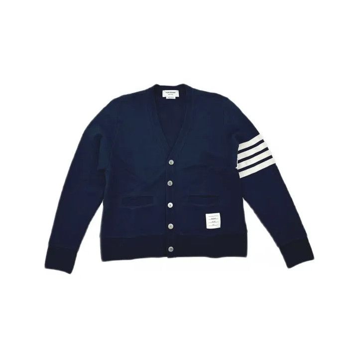 Thom Browne Thom Browne Classic V-Neck Cotton Knit Sweater Size US S / EU 44-46 / 1 - 2 Thumbnail