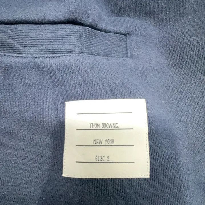 Thom Browne Thom Browne Classic V-Neck Cotton Knit Sweater Size US S / EU 44-46 / 1 - 7 Thumbnail