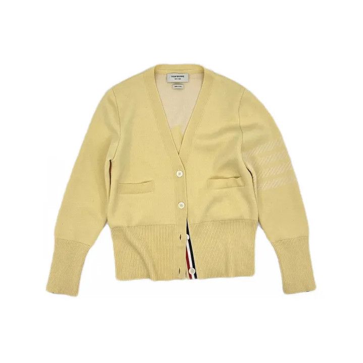 Thom Browne Thom Browne Yellow Knit Cardigan for All Size US M / EU 48-50 / 2 - 2 Thumbnail