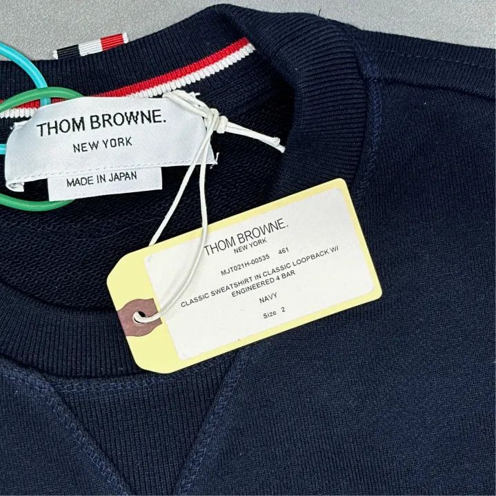 Thom Browne Thom Browne Classic Striped Sweatshirt for Men Size US M / EU 48-50 / 2 - 2 Thumbnail