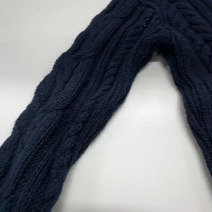 Thom Browne Thom Browne Navy Cable Knit Wool Sweater Size US L / EU 52-54 / 3 - 11 Thumbnail