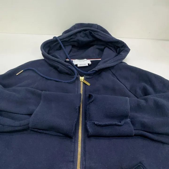 Thom Browne Thom Browne Classic Stripe Hooded Sweatshirt Size US M / EU 48-50 / 2 - 12 Thumbnail