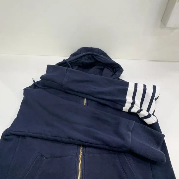 Thom Browne Thom Browne Classic Stripe Hooded Sweatshirt Size US M / EU 48-50 / 2 - 11 Thumbnail