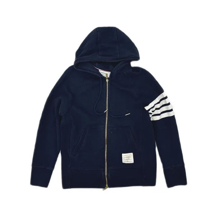 Thom Browne Thom Browne Classic Stripe Hooded Sweatshirt Size US M / EU 48-50 / 2 - 2 Thumbnail