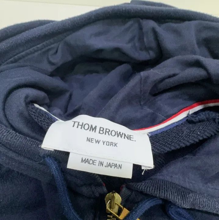 Thom Browne Thom Browne Classic Stripe Hooded Sweatshirt Size US M / EU 48-50 / 2 - 6 Thumbnail