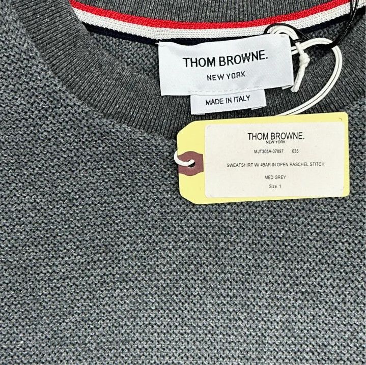 Thom Browne Thom Browne Gray Striped Long Sleeve Sweater Size US S / EU 44-46 / 1 - 2 Thumbnail