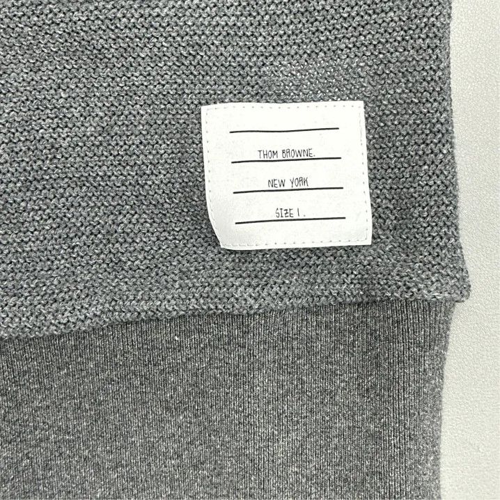 Thom Browne Thom Browne Gray Striped Long Sleeve Sweater Size US S / EU 44-46 / 1 - 3 Thumbnail