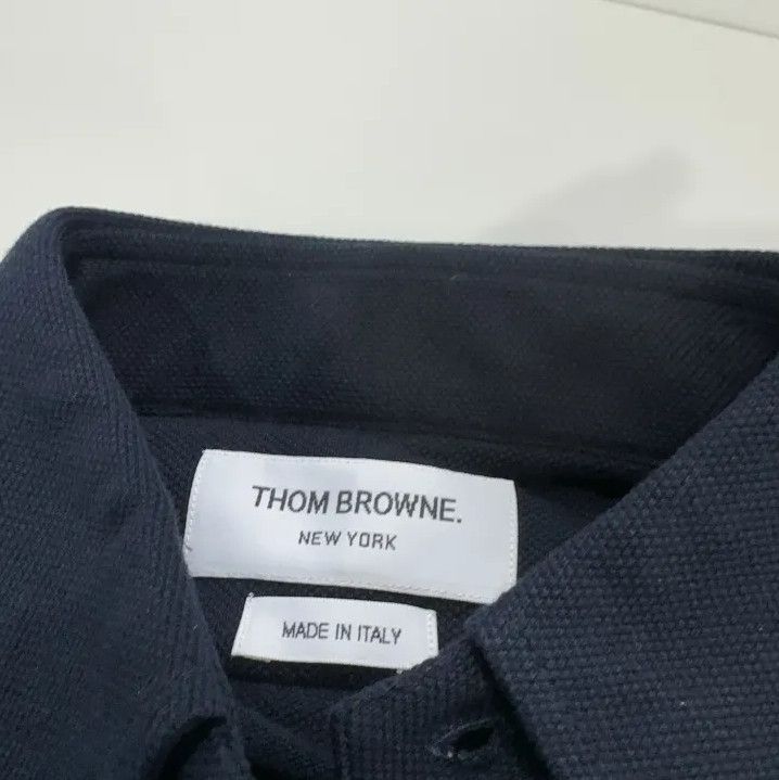 Thom Browne Thom Browne Striped Long Sleeve Shirt for Men Size US S / EU 44-46 / 1 - 4 Thumbnail